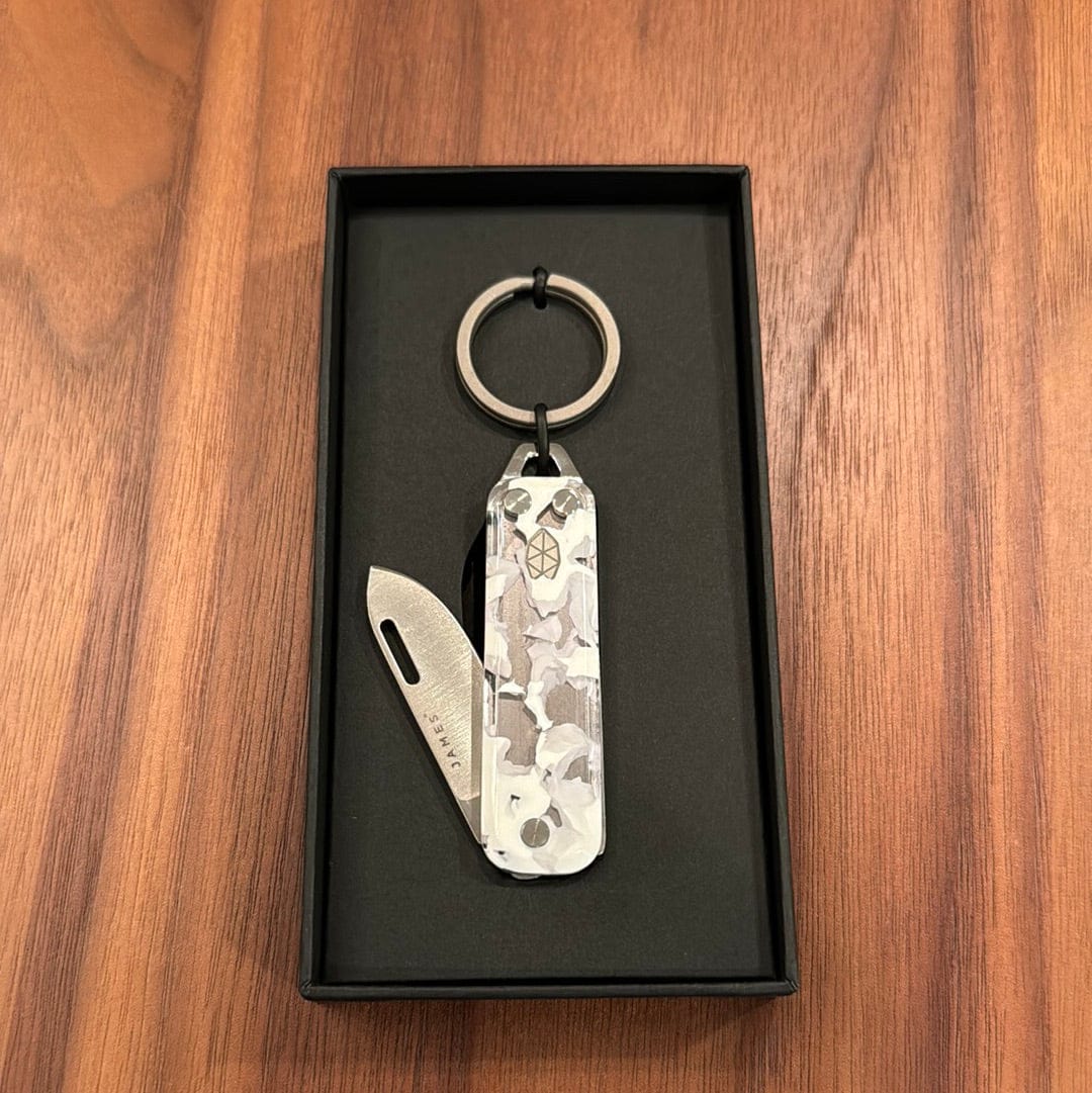 The James Brand Pocket Knife Artic Tortoise & Stainless | Acetate | Pocket Knife The Elko • The James Brand