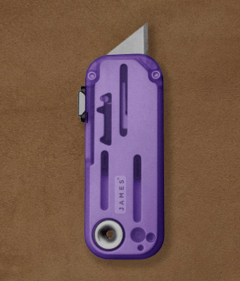 The James Brand Pocket Knife Atomic Purple | Utility Knife The Palmer • Clear • The James Brand
