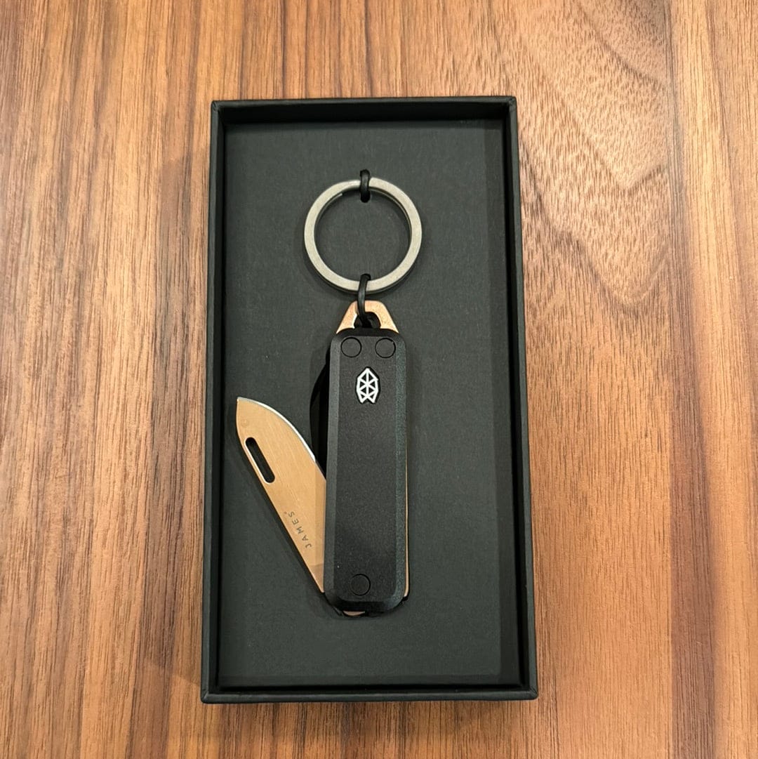 The James Brand Pocket Knife Black & Rose Gold | Aluminum | Pocket Knife The Elko • The James Brand