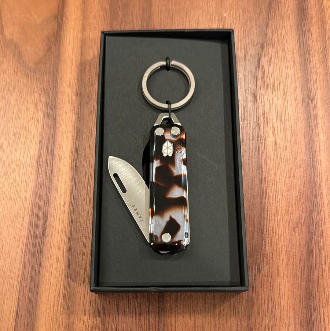 The James Brand Pocket Knife Blue Steel Tortise | Stainless & Acetate | Pocket Knife The Elko • The James Brand