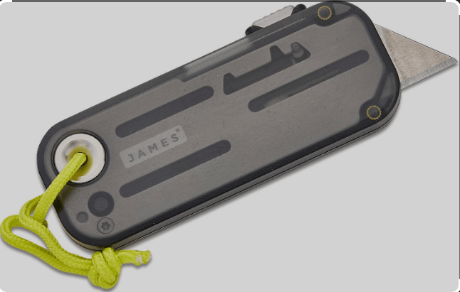 The James Brand Pocket Knife Charcoal | Utility Knife The Palmer • Clear • The James Brand