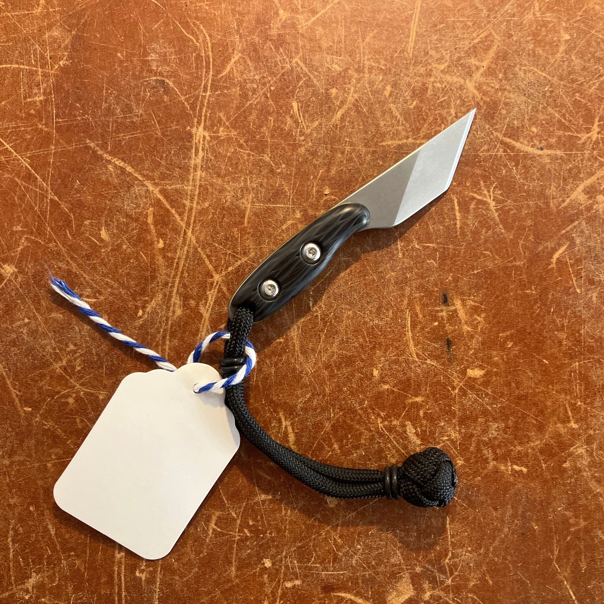 The James Brand Pocket Knife Kiridashi Rogue Waves Carbon Fiber w/Green Liner(Magnacut) Banzelcroft Customs