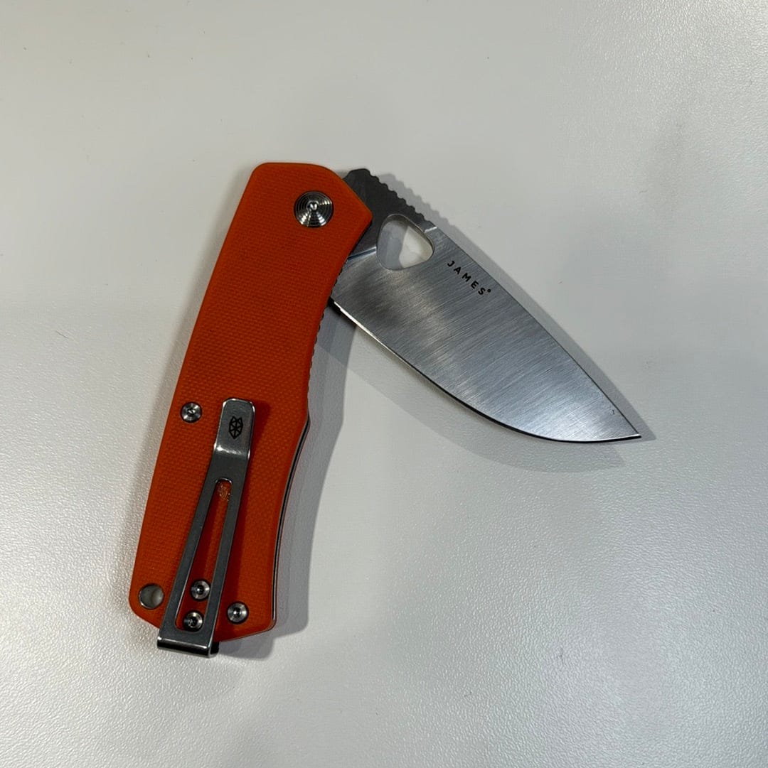 The James Brand Pocket Knife Orange & Stainless | G10 | Pocket Knife The Folsom • The James Brand