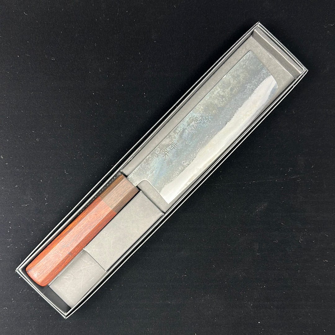 Tokushu Kitchen Knives Nakiri 165mm | Kurochi Kurochi w/ Rosewood Wa Handle • Tokushu