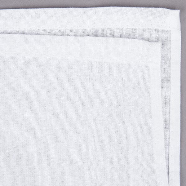 Webstaurant Pack of 3 Choice 22" x 37" White 100% Cotton Flour Sack Towel