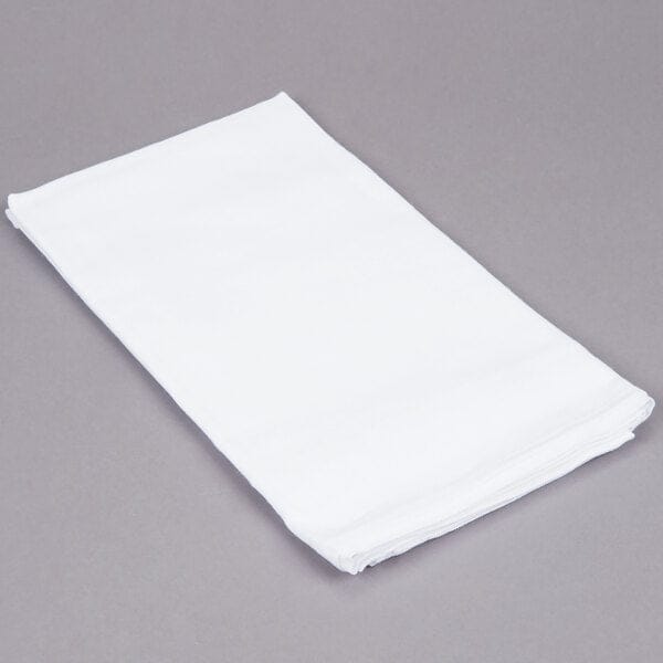 Webstaurant Pack of 3 Choice 22" x 37" White 100% Cotton Flour Sack Towel