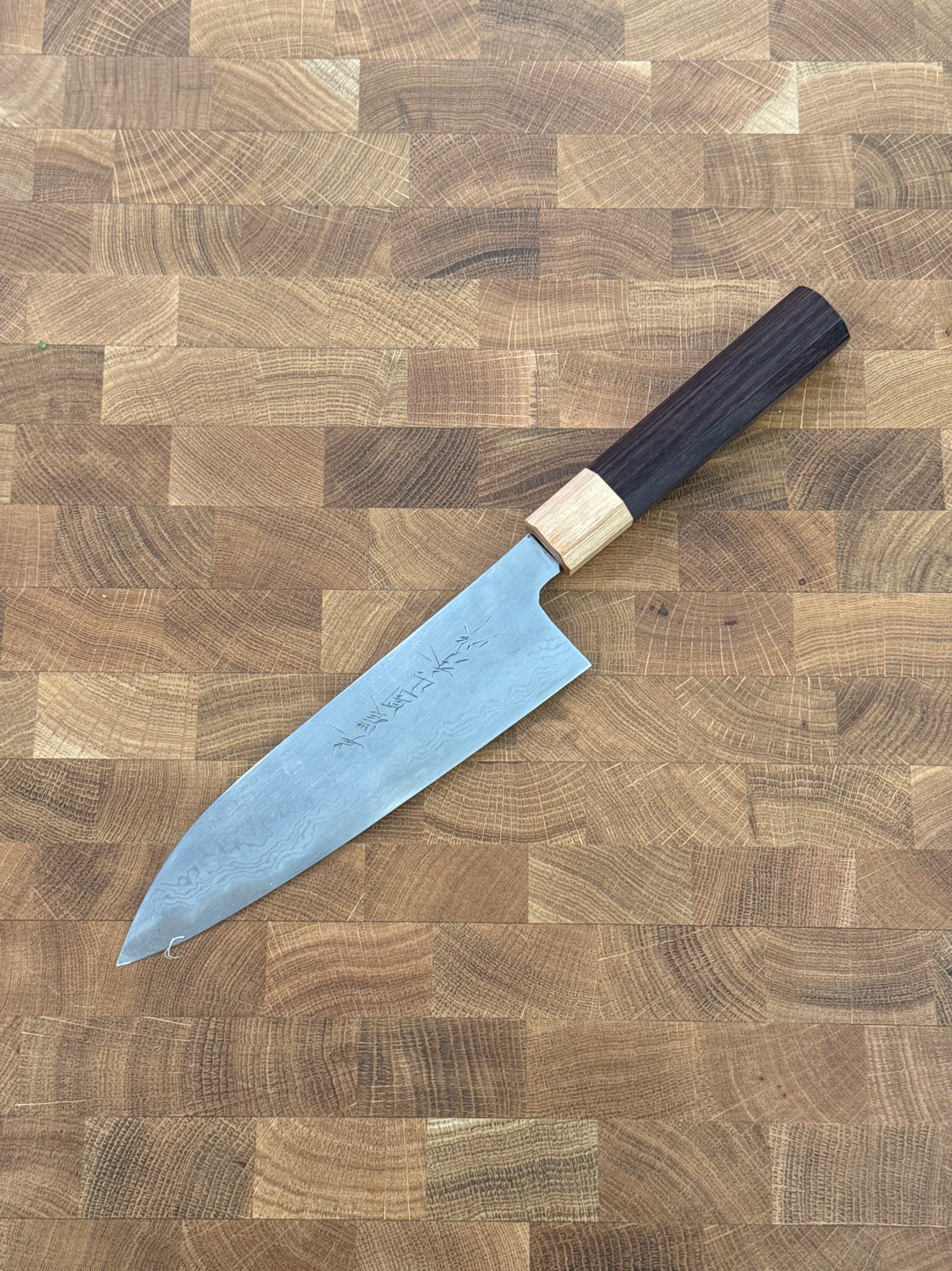 Yamahide Inc Gyuto 180mm Kasumi White steel #2 Rosewood Handle| Minonokuni Yamahide Minonokuni Yamahide • Aogami Kasumi | Damascus  | Takeshi Iwai