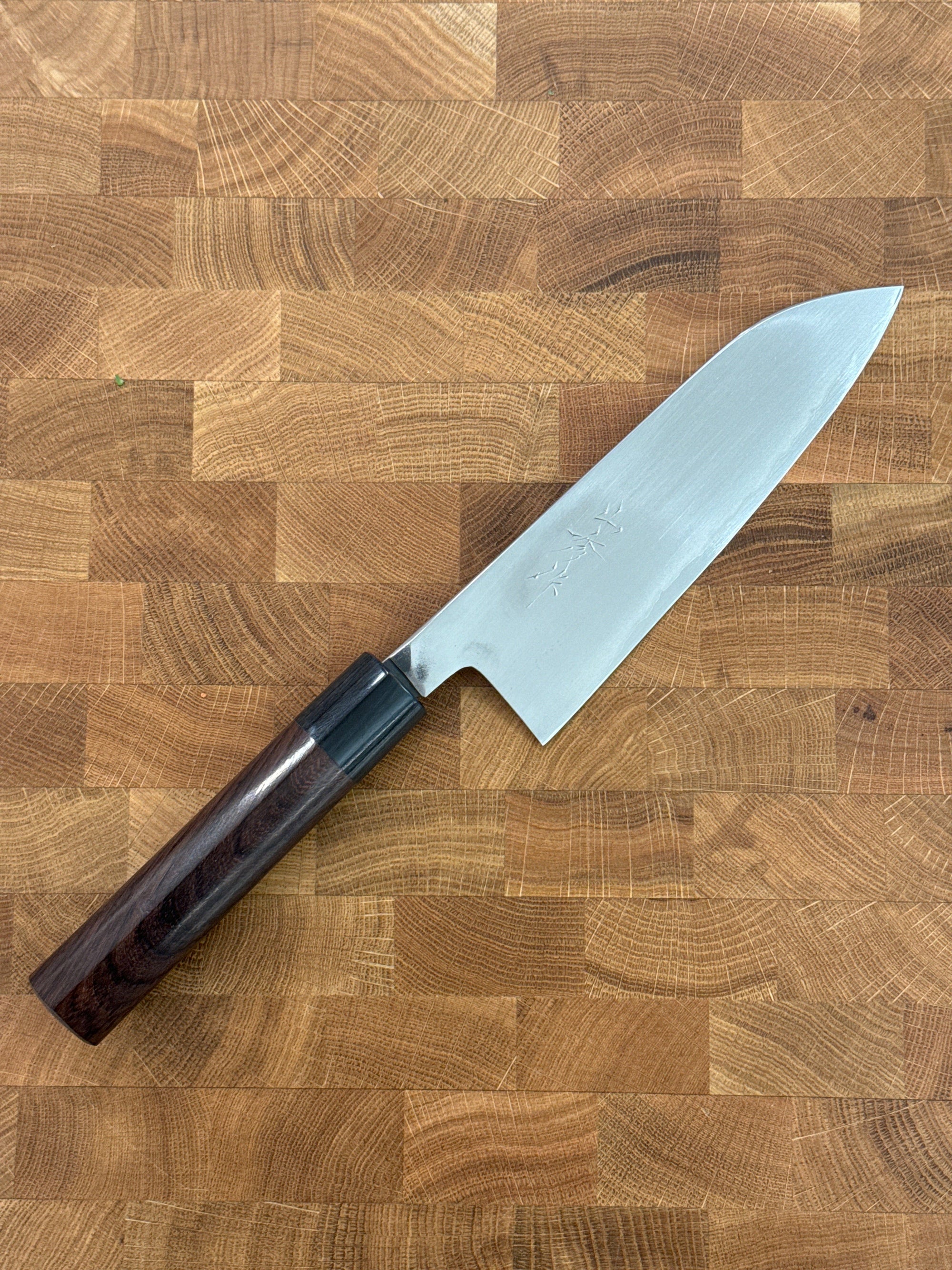 Yamahide Inc Santoku 170mm Stainless + Ao-gami | Rosewood Handle| Minonokuni Yamahide Minonokuni Yamahide • Stainless + Aogami | Polished | Takeshi Iwai