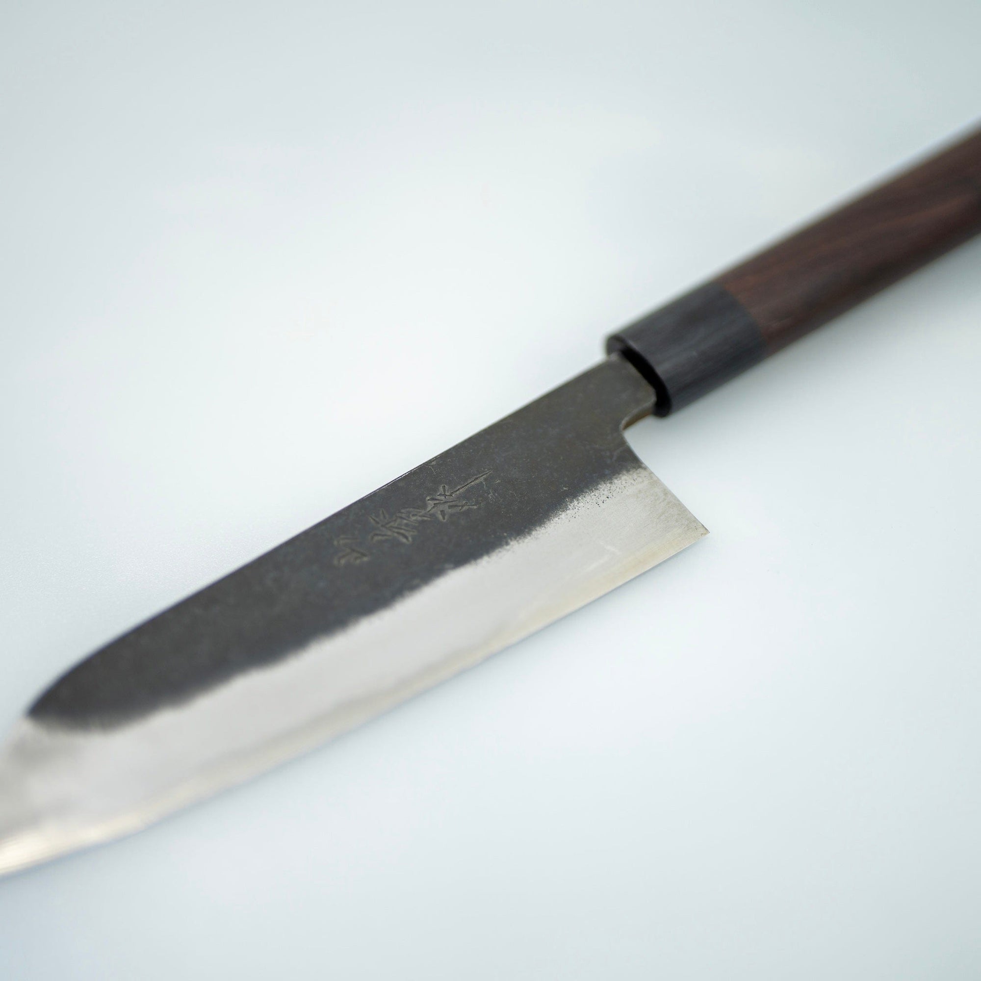 Yamahide Inc Yamahide Gyuto 210mm Kurouchi White steel #2 Rosewood Handle| Minonokuni Yamahide Minonokuni Yamahide • Aogami | Black Finished | Takeshi Iwai
