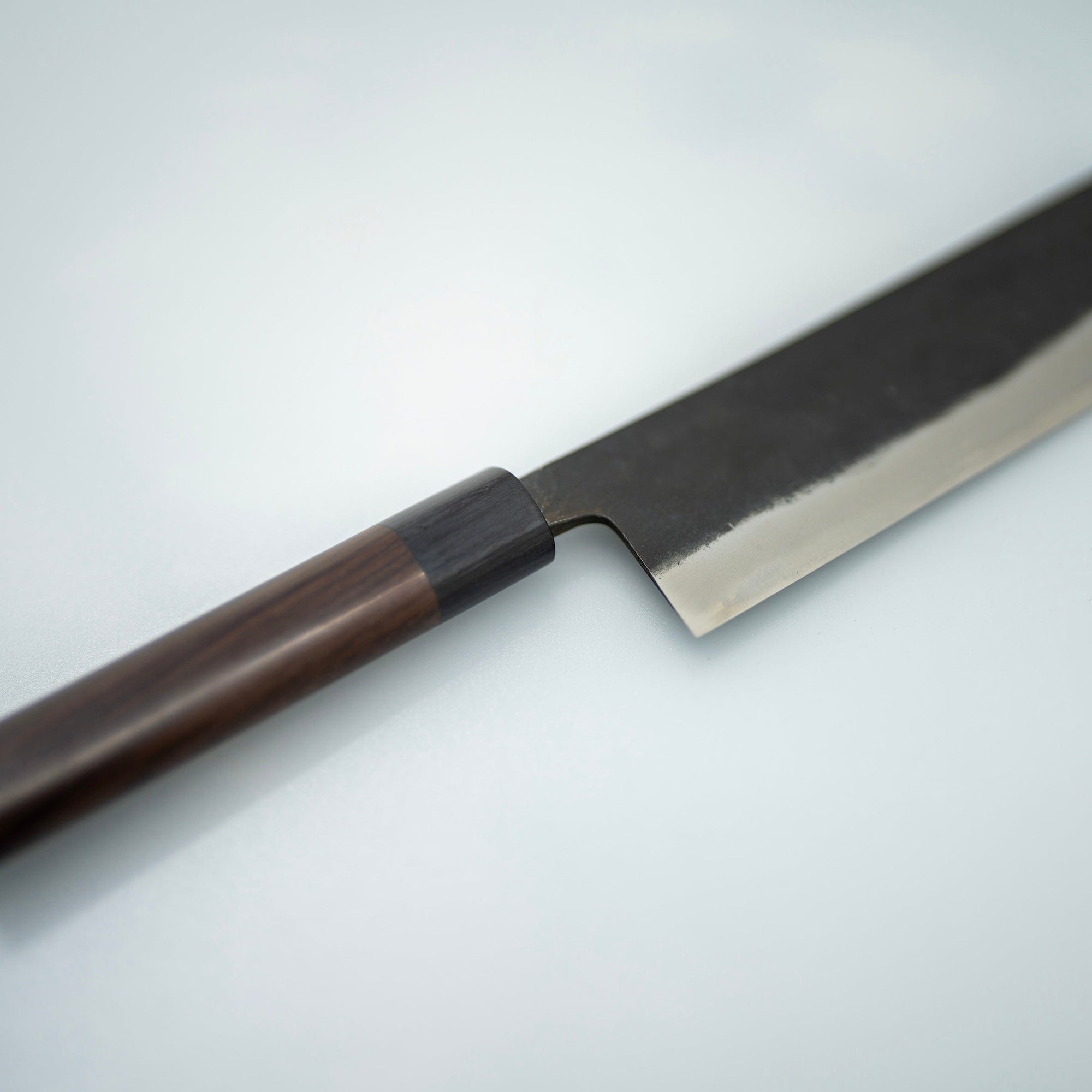 Yamahide Inc Yamahide Nakiri 170mm Kurouchi White steel #2 Rosewood Handle| Minonokuni Yamahide Minonokuni Yamahide • Aogami | Black Finished | Takeshi Iwai