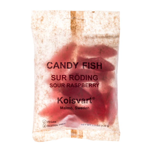 Kolsvart: Sur Roding Sour Raspberry Candy Fish