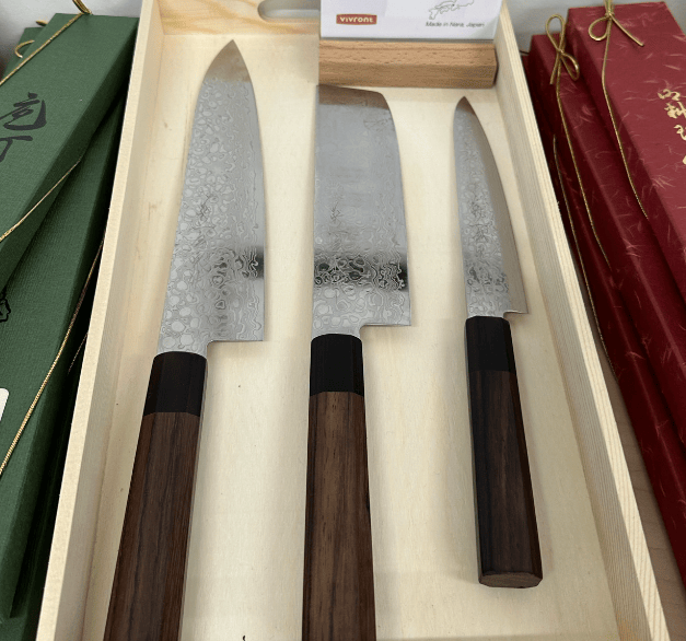 Kikuichi Kitchen Knives Sujihiki 245mm Damascus Nickel Warikomi Nickel Warikomi Damascus • Kikuichi