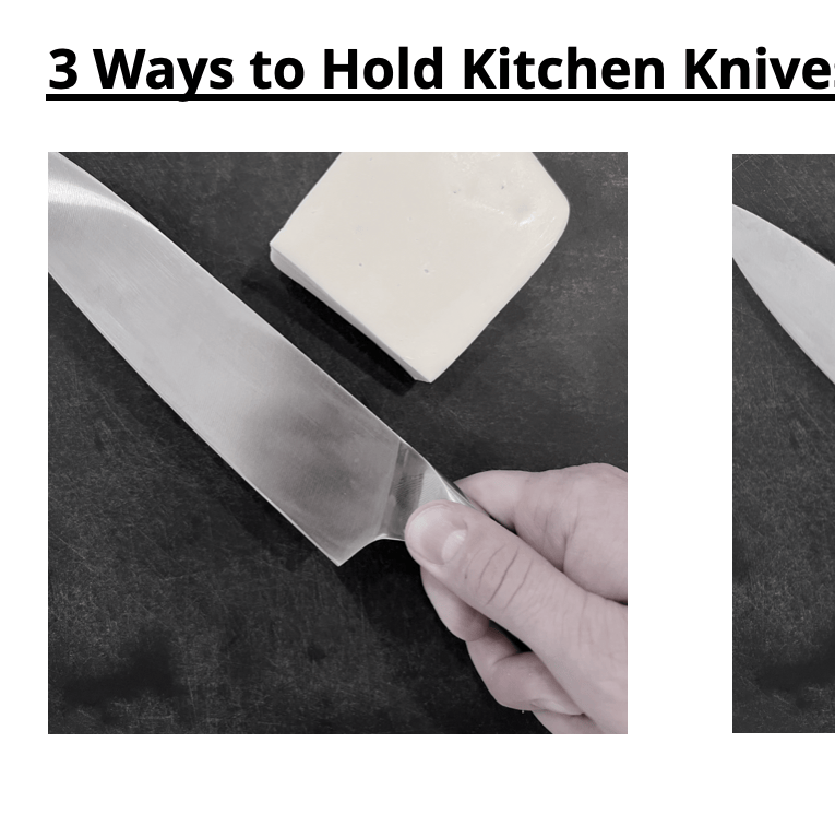 Vivront Three ways to hold a kitchen knife